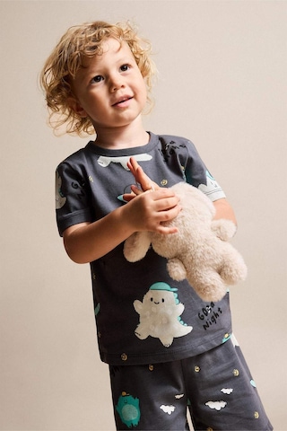 Defacto Desenli 2li Antrasit Pijama Takımı Erkek Bebek H8216a526hsar148 Antrasit-ar148
