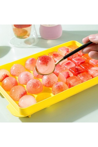 32 Gözlü Silikon Buz Küpü Tepsisi Buz Kalıpları Buz Izgarası Kalıbı Buz Yapıcı Kalıplar Kendin Yap Ev Yapımı Dondurucu Dondurma Aletleri Mutfak Aksesuarları Arı Beyaz