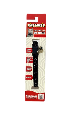 Catmozz Simli Elegance Kedi Boyun Tasması Siyah Small
