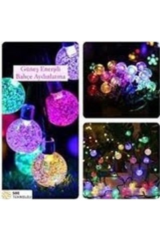 Lumenn 60 Kristal Top Ledli 10 Metre Rgb Solar Güneş Enerjili Led Işık