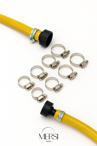 10 Parça Paslanmaz Çelik Hortum Kelepçesi Seti Farklı Ölçüler Su Yağ Hava Boru Bağlantı 1