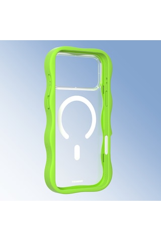 Apple Uyumlu iPhone 17 Pro Max Kılıf M-safe Şarj Özellikli Youngkit Wave Matte Serisi Kapak Yeşil Yeşil