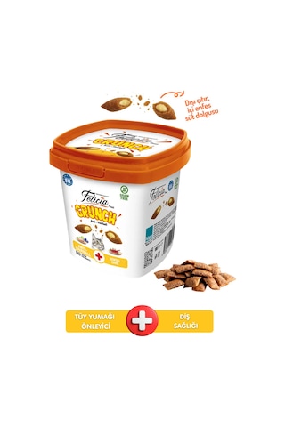 Hairball Tüy Yumağı Önleyici Kedi Crunch Ödül Maması Tavuklu, Yaban Mersinli & Sütlü 100 Gr