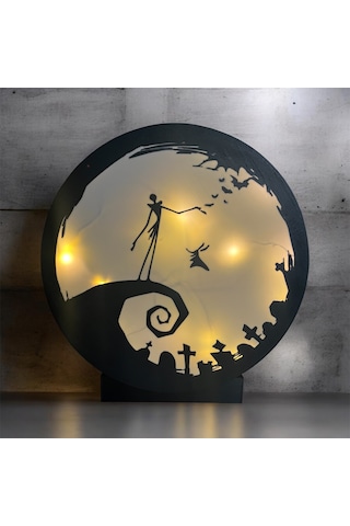 Jack Skellington Işık Kutusu Siyah