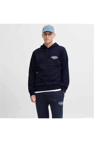 Jack & Jones Jack&jones Makoto Erkek Lacivert Kapüşonlu Sweatshirt Lacivert