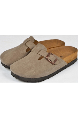 Mantar Tabanlı Çocuk Unisex Boston Birkens Günlük Sabo 59463 Günlük Terlik Vizon