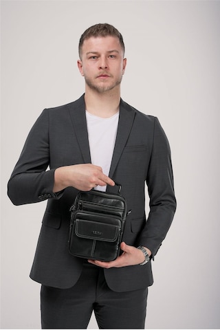 Ççs 31600 Hakiki Deri Askılı Çanta Siyah