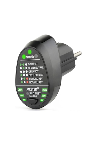 Konesam Mestek St02d Büyük Avrupa Standartlı Füze Testeri: Toprak-nötr-aktif Tel Kontrolü, Polarity Ve Akıntı Tespiti, Elektrikçi Kontrol Cihazı