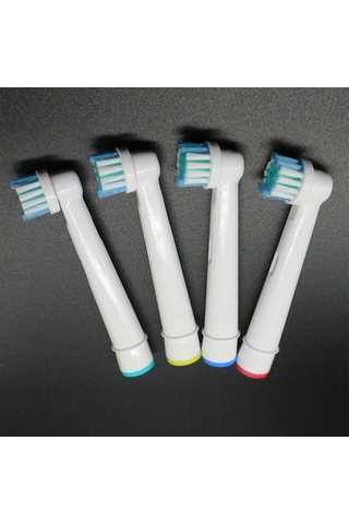 Wezone 4 Adet Elektrikli Diş Fırçası Değişim Ucu - Oral-b/braun Uyumlu - Dupont Tüylü - Yetişkinler İçin