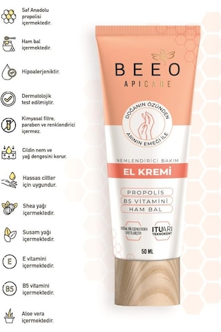 Beeo Apicare Nemlendirici El Kremi 50 ML
