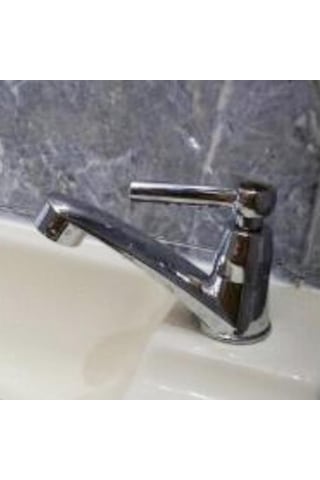 Bosphorusboutique02 Сантек Тех Кулпу Кол-а Лавabo Батaryасı, G1/2'' Bağlantılı, Tek Soğuk Su, Havza/mutfak/evye/banyo/tuvalet İçin, Krom Kaplama Abs Krom