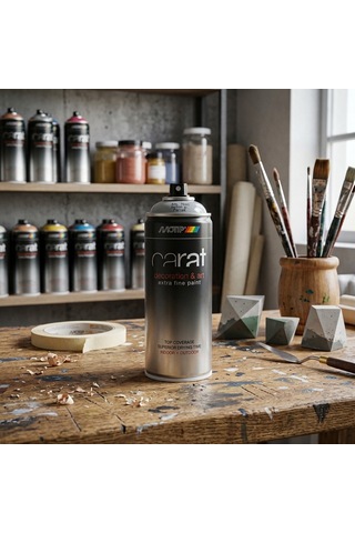 Motip Carat Ral 7040 Sprey Boya 400ml - Parlak Beton Gri Çok Renkli
