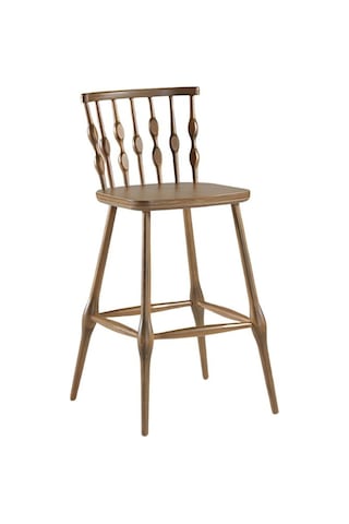 Natura Retro Ahşap Bar Sandalyesi Ahşap