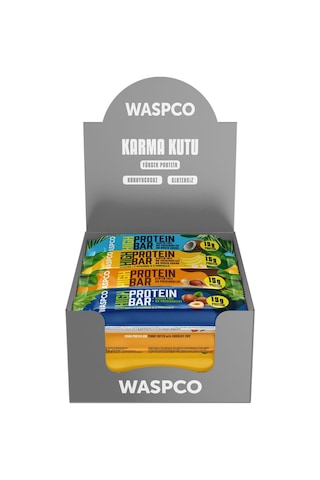 Waspco 4 Çeşit Yüksek Protein Bar Mini Paket 50 G x 12