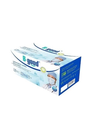 B-Good Full Ultrasonik 3 Katlı Lastikli Maske 50 Adet - Tekli Poşet