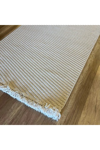Hoom Rugs Dizayn 1063 Bej Yumuşak Dokulu Desensiz İskandinav Halı Bej
