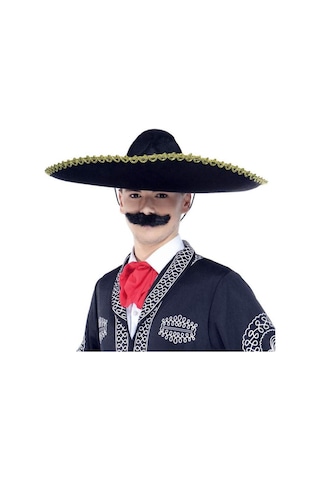Nessiworld Sombrero Meksika Şapkası Mariachi Altın Şeritli Yetişkin Boy Çok Renkli