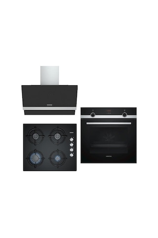 Siemens HB514FBR1T - EO6C6PB11O - LC65KAJ60T Siyah Ankastre Set 100