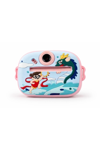 Cmr97 Çocuk Dijital Mini Kamera 1080p Hd 2.4 İnç Ekran Fotorğraf Video Oyun Müzik Usb Şarj Termal Resim Kağıt Baskılı Yazıcı Kamera Video Makinesi Print Kamera Açık Mavi
