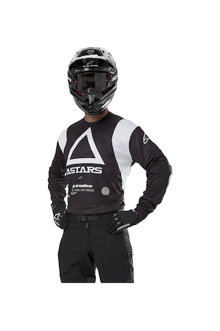 Alpinestars Techdura Off-road Enduro Motosiklet Jerseyi Siyah