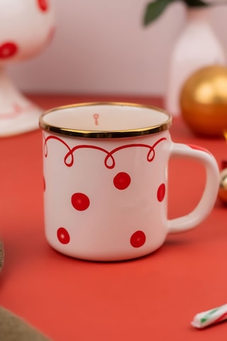 Merry Dots Yılbaşı Temalı Emaye Kupa Ginger