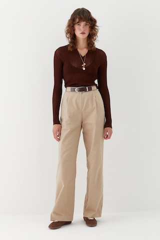 Kemerli Palazzo Pantolon Taş Taş