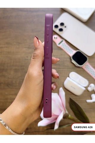 Samsung Galaxy A26 Uyumlu Kamera Korumalı Darbeye Dayanıklı Renk Atmayan Keep Silikon Kılıf Mor