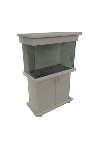 Kanki Pet 80 Cm Mobilyalı Lüks Akvaryum Mdf Beyaz