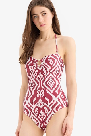 Defacto Etnik Desenli Boyundan Askılı Mayo-fall İn Love E3296ax25smbr285 Bordo