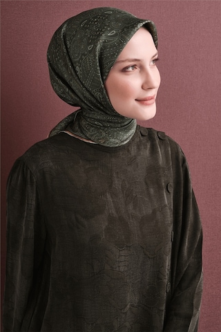 Armine İpek Eşarp 2027 Kış - 9631-52 Koyu Haki Sura