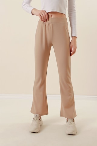 Hiccup Bdart Normal Bel Ve Lastikli Regüler Fit Açık Pantolon Bej Doğal