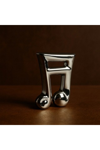 Gümüş Nota 2 Dekoratif Seramik Obje 17x7