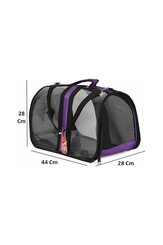 Bacco Milano Şeffaf Kedi Taşıma Çantası 44 x 28 x 28 CM