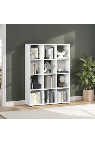 Cubic Kitaplık Beyaz 104x140,5x30 Cm Beyaz