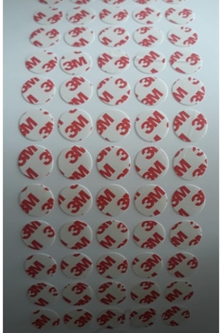 Yapışkanlı Çift Taraflı Bant Şeffaf Yuvarlak- 20 Mm Çap- 500 Adet