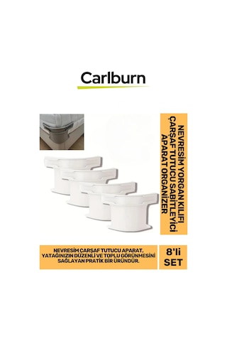 Özel Üretim Kaymaz Pratik Nevresim Yorgan Kılıfı Çarşaf Tutucu Sabitleyici Aparat Organizer 8'li Set