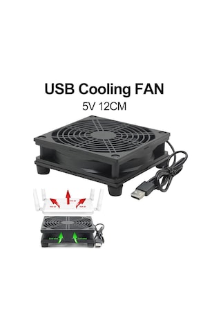 Jms 12 Cm 5 V Usb Güç Kaynağı Tv Set Üstü Kutu Yönlendirici Radyatör Soğutucu Hava Soğutma Fanı