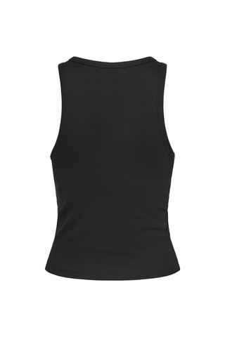 Only Onlval Pamuklu Slim Fit Sıfır Yaka Fitilli Atlet Bayan Atlet 15381855 Siyah