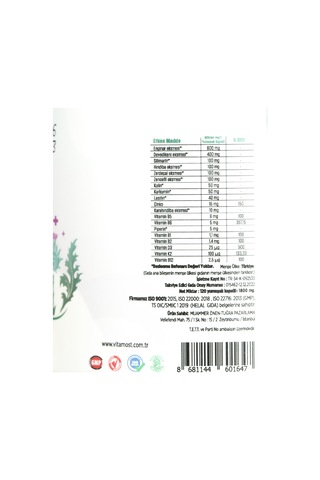 Vitamost Enginar Plus 120 Softjel Kapsül