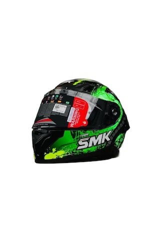Smk Typhoon Reptile Kapalı Kask 001 Gri - Siyah - Yeşil