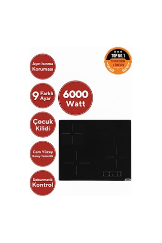 AFM Tech Hira FM3301 + V6-04 + FM7701 Beyaz Dijital Ankastre Set