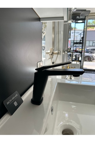 Boheme Fleko Chroma Siyah Lavabo Bataryası Siyah