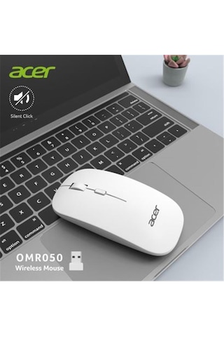 Acer Omr050 Beyaz Kablosuz Sessiz Tuşlu Mouse 1000-1200-1600 Dpı Diğer