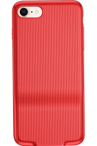 Baseus Apple Uyumlu iPhone 7 / 8 İle Şarj Ve Kulaklık Girişli Audio Case Kılıf Kırmızı