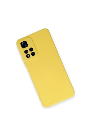 Newface Xiaomi Redmi Note 11 Pro Plus 5g Kılıf Nano İçi Kadife Silikon Glblseme - 85 - Sarı