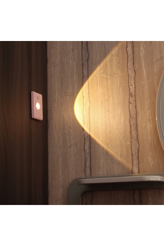 Shineyee Yakama Tipi Manyetik Lamba, Usb Şarjlı, Vücut Algılama, 1w Led, Yatak Odası/ Dolap Için, Geliştirilmiş Lens, Günbatımı Rengi, Pembe Pembe