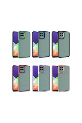 Zore Samsung Galaxy Uyumlu M22 Kılıf Omsy Flora Kapak - Yeşil
