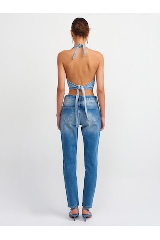 Dilvin Düşükbel Comfort Likra Denim Pantolon 101a71440 Koyu Mavi