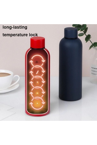 500/750ml Küçük Ağız Termos Bardak, Dış Mekan Paslanmaz Çelik Diğer Siyah