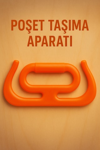 Rotanev 2 Adet Çok Amaçlı Market Pazar Poşet Taşıma Aparatı Poşet Tutucu Taşıma Kiti Turuncu